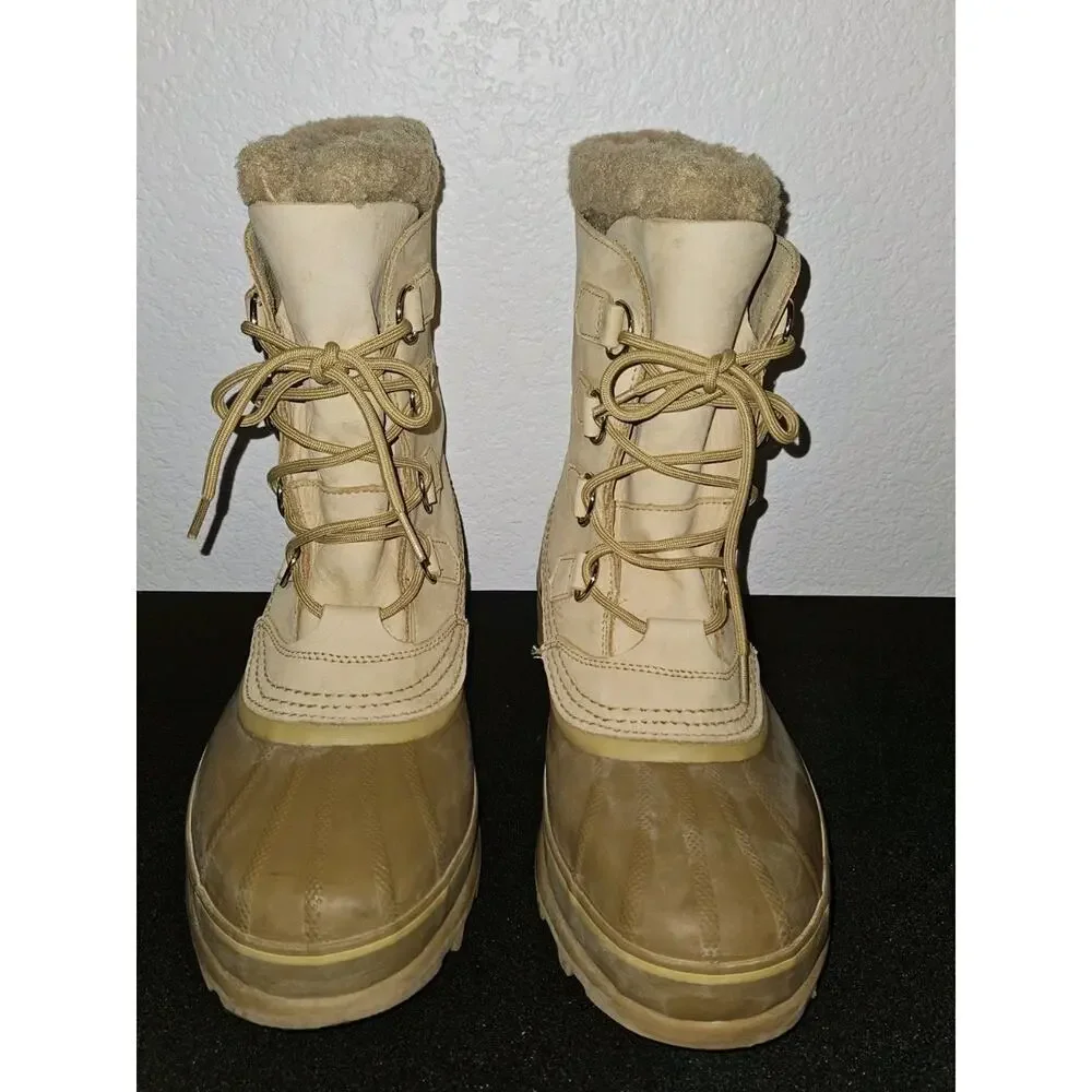 Sorel Caribou Boots Tan Mens Size 10